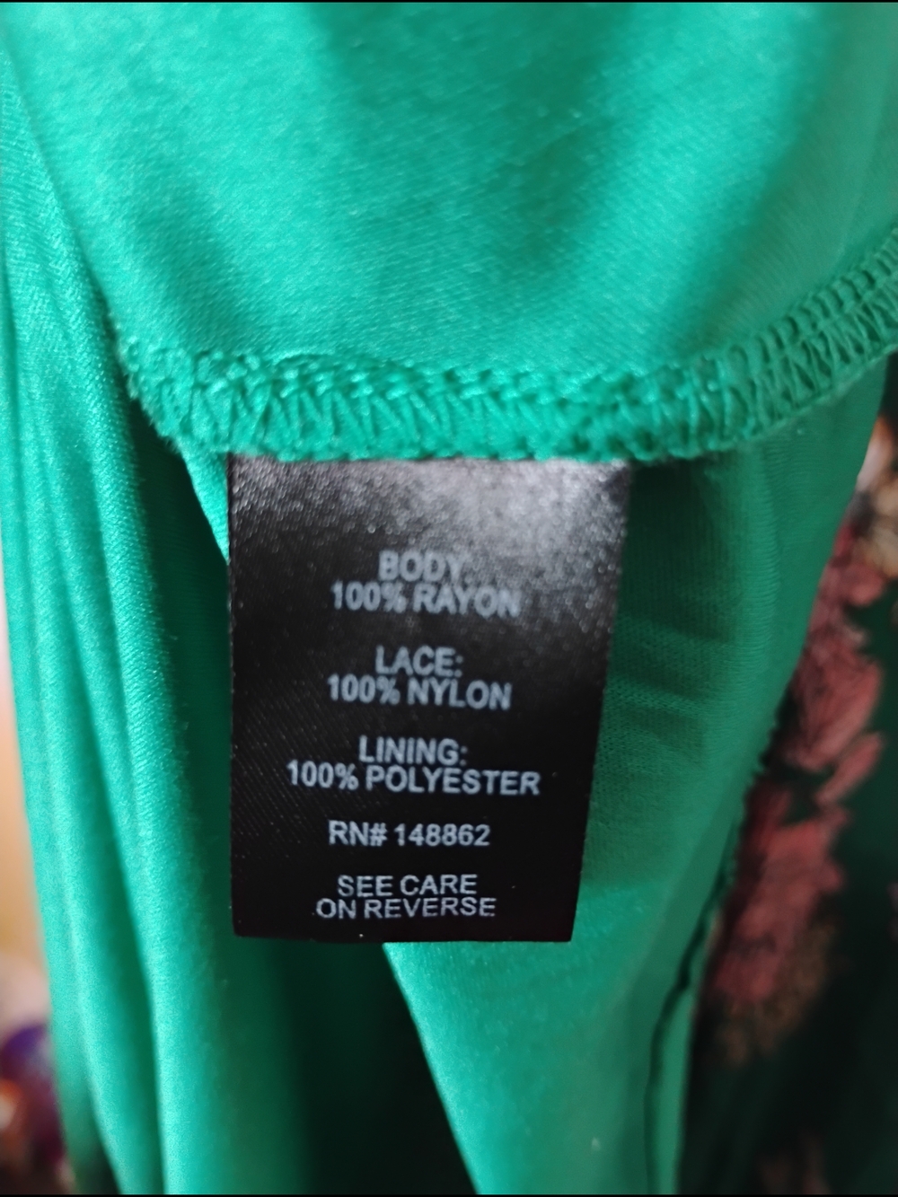 torrid Green Floral Maxi Dress with Pink Pattern & Lace Collar - Picture 5 of 8